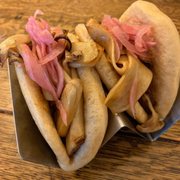 The mushroom bao with the pickled red onions keeps me coming back. And you can't have just one!