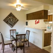 Dining and kitchen area.