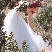 A candid moment at an outdoor wedding in Paradise, California