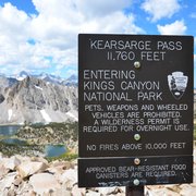 The top of Kearsarge Pass. 11,760 ft high! Kings Canyon National Park, CA, USA.