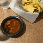 The hotter salsa, the mild was also good, as the chips.