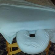 Extra padded, heated table with soft flannel sheets ...just waiting for  your relaxation or deep tissue massage.