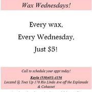 Any wax, any Wednesday, just $5!