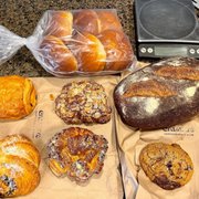 a variety of baked goods