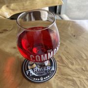 a glass of red wine