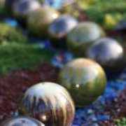 Garden Spheres and recycled Glass