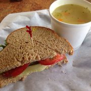 a sandwich and soup