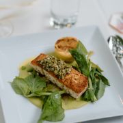 a plate of food on a table