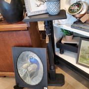 Vintage art and handmade plant stand