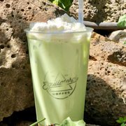 Iced Lavender Vanilla Matcha with whip