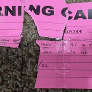 This was left for me by the letter carrier after I marked 3 pieces of mail as "return to sender."