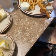 Plenty of fries, good thing. Fish decreased in preparation.