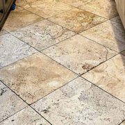 Before restoration Tavertine tile