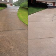 Your driveway may not seem that dirty until you see the difference!
