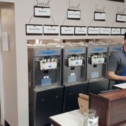 a man working at the counter