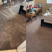 Before/after carpeted bedroom