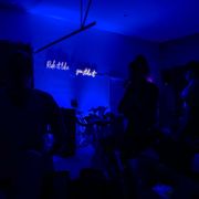 Inside spin class studio.