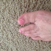 Nail polish already ruined. No excuses for such a poor job. No top coat.