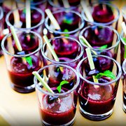 cardamom cherry soup shots