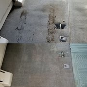 Grease stain removal from carpet