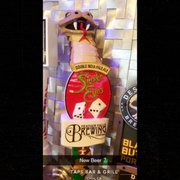 a sign for a new beer