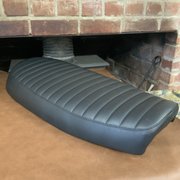 Custom BMW moto seat. Custom shaped foam and new cover.
