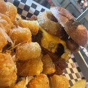 Rodeo Burger w/ Garlic Tots