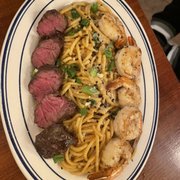 Foggy noodles w shrimp and steak