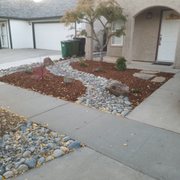 Functioning dry creek bed for draining
