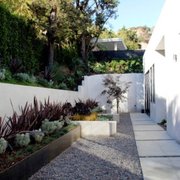 Fire safe landscaping with rock and pavers from Sutherland Landscape