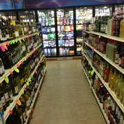aisle of bottles of wine