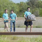The Beetstech crew getting some fresh air, and a whole lot of trash.