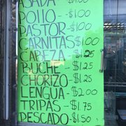 Menu items