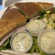 Club with Caesar dressing (extra because I love it and use it later )