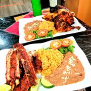 Ribs plate and chicken plate