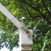 a man on a lift