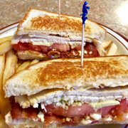 Avocado Bird Sandwich served with french fries! Yum!