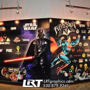 LRT Graphics did this custom vinyl wall wrap for our friends at fifth sun here in chico for a party. Get your custom vinyl wrap!