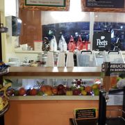 the counter and menus