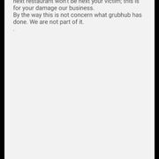 Text from Tony's restaurant