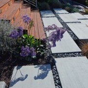 Fire safe landscaping with rock and pavers from Sutherland Landscape
