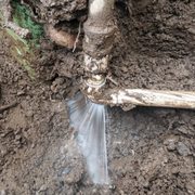 Underground leak, yikes!