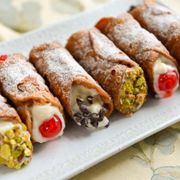 a plate of pastries