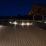 Lighted decking and outdoor kitchen