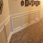 Wainscoting down hallway