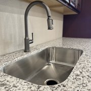 stainless steel single undermount dawn sink.