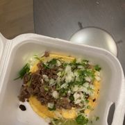 Carnitas taco diced tiny