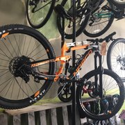 Took parts off the norco so I can ride today