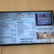Service menu