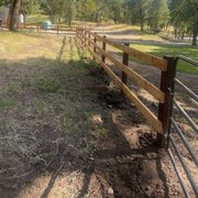 Wood fence